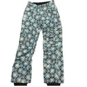 Sims Plaid Cargo Pants Y2K Waterproof Skiing Snowboarding Insulated Womens Sz. S